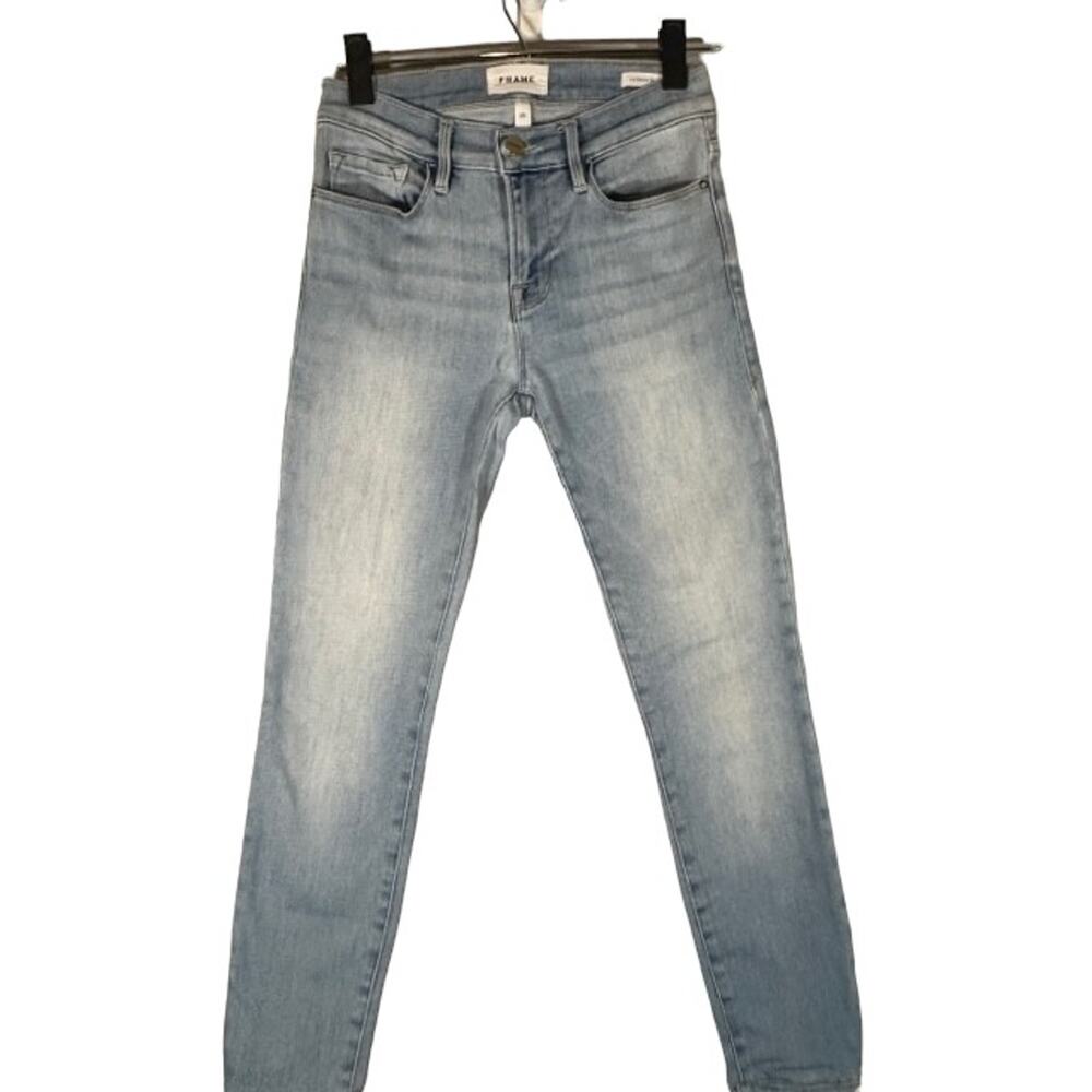 FRAME Women’s Light Blue Le Skinny de Jeanne Ankle Denim Jeans Size 25